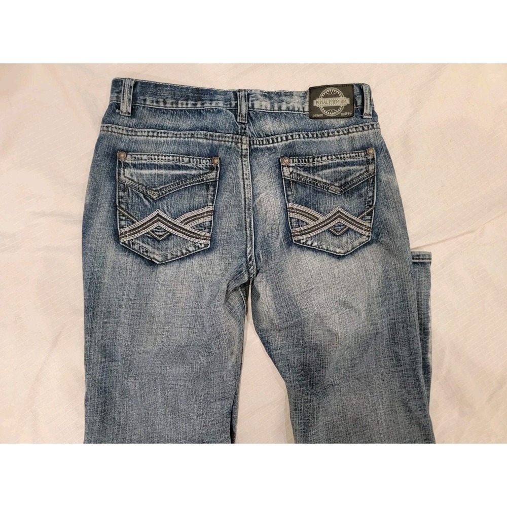 Royal jeans: Medium Wash, thick stitching, Men's 36x30 Good‎ For Work